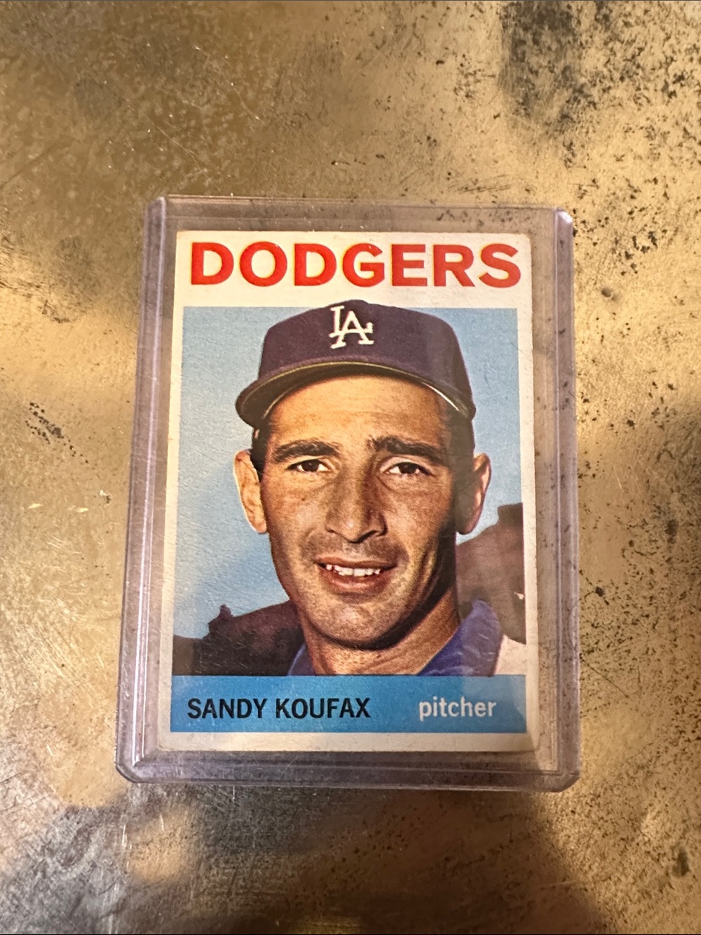 Topps Dodgers Sandy Koufax Card - Red/Blue in great condition 1964
